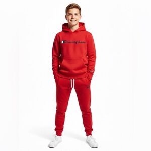 Champion Youth XL 14/16 Vibrant Red Lightweight Hoodie